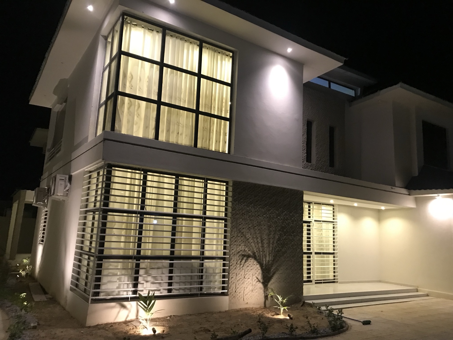 Villa 2 finished night view