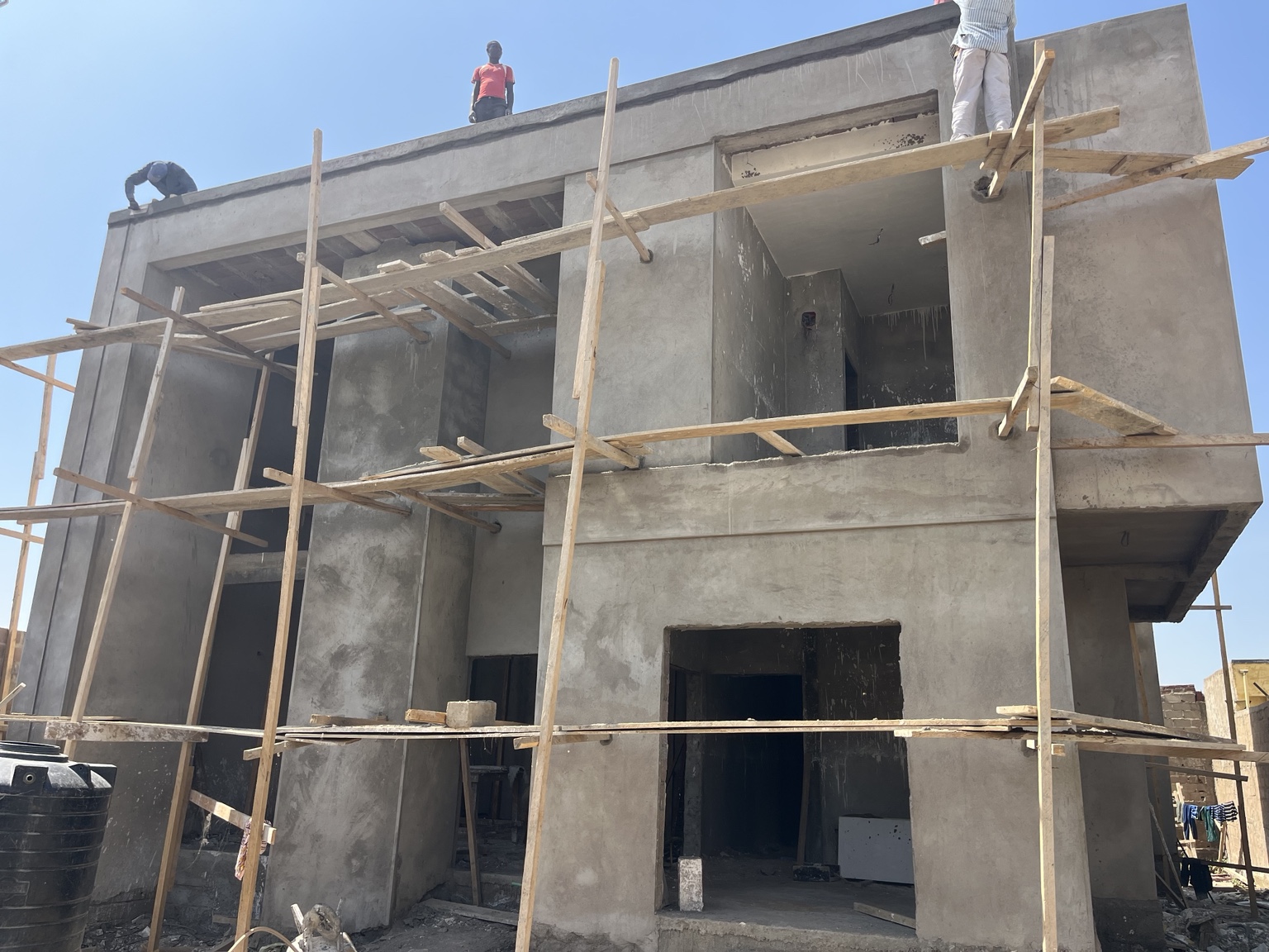 Villa plaster stage